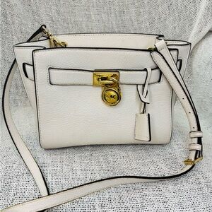 Michael Kors White Leather Crossbody Bag